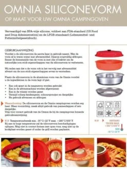 Omnia Siliconen Bakvorm -Buiten Kamperen 31968 omnia siliconen bakvorm