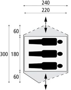 Bardani Stratos 240 / 3 Persoons Tent Grijs -Buiten Kamperen 58501 bardani bardani stratos 240 bijzettent