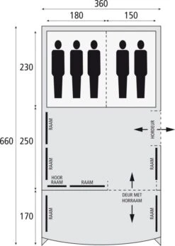 Safarica Pacific Reef 360 TC - 5 Persoons Tent Grijs -Buiten Kamperen 74814 safarica pacific reef 360 tc 5 persoons tent