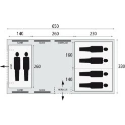 Bardani Porto Grande 650 RSTC - 6 Persoons Tent Beige -Buiten Kamperen 77413 bardani porto grande 650 rstc 6 persoons tent