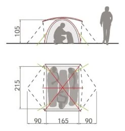 Vaude Campo 3P 3 Persoons Tent -Buiten Kamperen 78547 vaude campo 3p 3 persoons tent