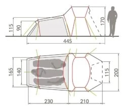 Vaude Chapel L XT 3P / 3 Persoons Tent Groen -Buiten Kamperen 78563 vaude chapel l xt 3p 3 persoons tent