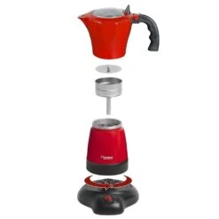 Bestron Elektrische Espressomaker Rood -Buiten Kamperen 79586 bestron espresso apparaat 480w 300ml rood