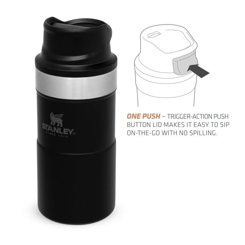 Stanley The Trigger-Action Travel Mug 0,25L Zwart 3 Stanley The Trigger-Action Travel Mug 0,25L Zwart - Afbeelding 3