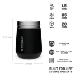 Stanley The Everyday GO Tumbler 0,3L Zwart -Buiten Kamperen 82137 stanley the everyday go tumbler 03l