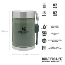 Stanley The Legendary Food Jar + Spork 0,4 L Groen 5 Stanley The Legendary Food Jar + Spork 0,4 L Groen -Buiten Kamperen 83196 stanley the legendary food jar spork 04 l