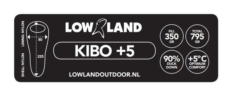 Lowland KIBO +5 Mummy Slaapzak Dons Blauw 6 Lowland KIBO +5 Mummy Slaapzak Dons Blauw - Afbeelding 6