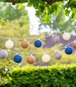 Cotton Ball Lights Outdoor Glamping Extension Kit Blauw -Buiten Kamperen 85973 cotton ball lights outdoor glamping extension kit