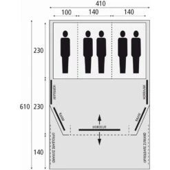 Bardani AirWave 410 DeLuxe TC AIR - 5 Persoons Opblaastent -Buiten Kamperen 86623 bardani airwave 410 deluxe tc air 5 persoons opblaastent