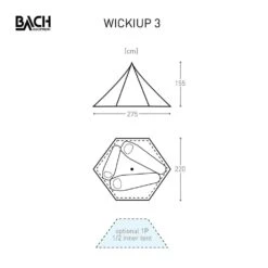 Bach Wickiup 3 / 3 Persoons Tent Donkergroen -Buiten Kamperen 96101 bach wickiup 3 3 persoons tent