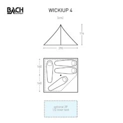 Bach Wickiup 4 / 4 Persoons Tent Donkergroen -Buiten Kamperen 96111 bach wickiup 4 4 persoons tent