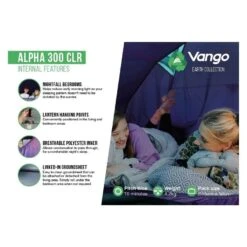 Vango Alpha 300 CLR / 3 Persoons Tent Blauw -Buiten Kamperen 96959 vango alpha 300 clr 3 persoons tent